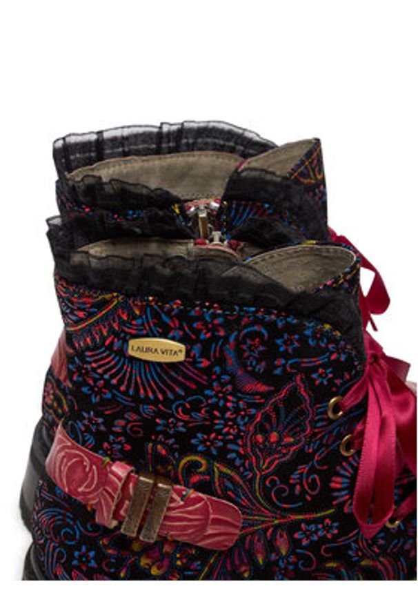 Laura Vita Trzewiki Kouleo 47 Bordowy. Kolor: czerwony. Materiał: skóra