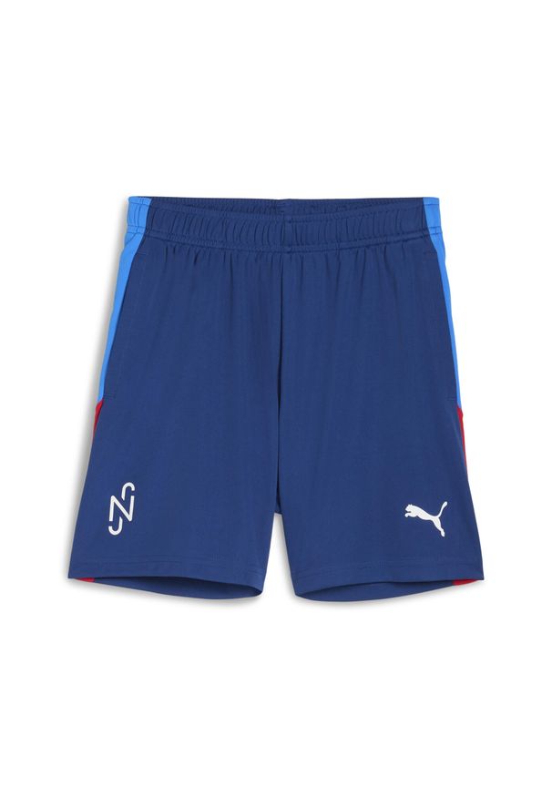 Puma - Młodzieżowe treningowe szorty piłkarskie Neymar Jr Playmaker PUMA. Kolor: niebieski, wielokolorowy, biały. Sport: piłka nożna