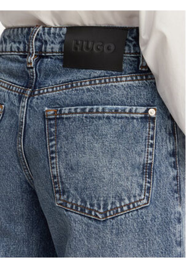 Hugo - HUGO Jeansy Geredith 1 50556985 Niebieski Wide Leg. Kolor: niebieski