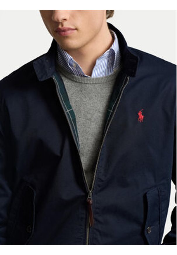 Polo Ralph Lauren Kurtka bomber 710923261002 Granatowy Regular Fit. Typ kołnierza: polo. Kolor: niebieski. Materiał: bawełna