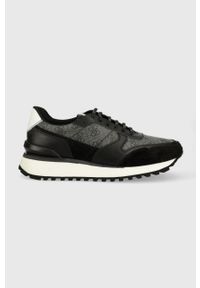 Guess sneakersy Varese kolor czarny. Nosek buta: okrągły. Zapięcie: sznurówki. Kolor: czarny. Materiał: guma