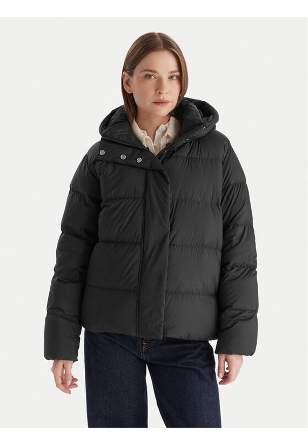 TOMMY HILFIGER - Tommy Hilfiger Kurtka puchowa WW0WW45739 Czarny Regular Fit. Kolor: czarny. Materiał: syntetyk