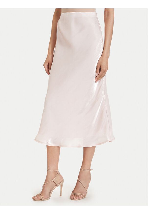 Maryley Spódnica midi 26EB704/37RO Różowy jasny Regular Fit. Kolor: różowy. Materiał: syntetyk