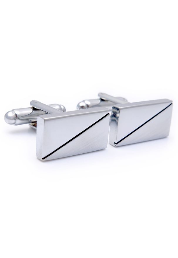 Modini - Prostokątne, błyszczące spinki do mankietów N66