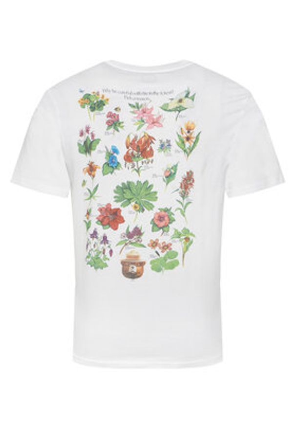 Element T-Shirt Sbxe Bee ELYZT00487 Biały Regular Fit. Kolor: biały. Materiał: bawełna