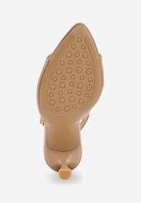 Renee - Ciemnobeżowe Sandały Slingback VICES na Szpilce z Odkrytym Noskiem Blooma. Okazja: na co dzień, na ślub cywilny, na wesele. Zapięcie: pasek. Kolor: beżowy. Materiał: jeans. Obcas: na szpilce. Styl: casual #3