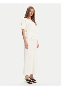 STAUD Sukienka koktajlowa Amelie R25S2120TP Écru Slim Fit. Materiał: syntetyk. Styl: wizytowy