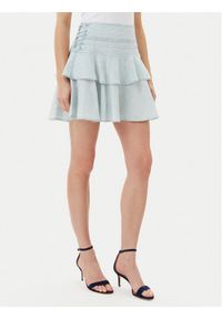 Guess Spódnica midi W5GD85 D5N81 Błękitny Regular Fit. Kolor: niebieski. Materiał: lyocell