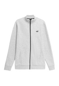 4f - Bluza 4F H4Z22BLM35127M - szara. Kolor: szary. Materiał: polar, bawełna, poliester. Sezon: zima