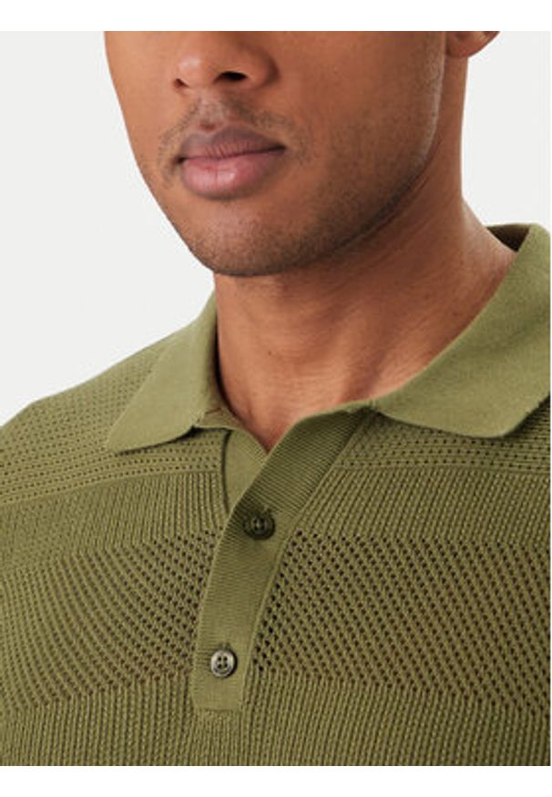 Karl Lagerfeld - KARL LAGERFELD Polo 655009 562301 Zielony Regular Fit. Typ kołnierza: polo. Kolor: zielony. Materiał: bawełna