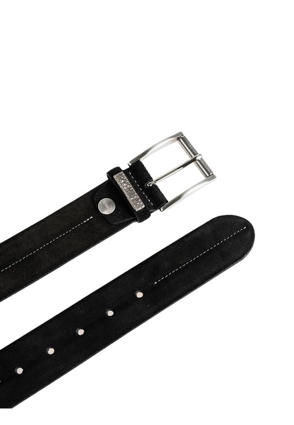Bikkembergs Pasek | E4BPME350904 | Mężczyzna | Czarny. Kolor: czarny. Materiał: skóra. Wzór: aplikacja