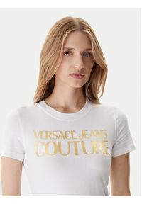 Versace Jeans Couture T-Shirt 79HAHT02 CJ03T Biały Regular Fit. Kolor: biały. Materiał: bawełna #5