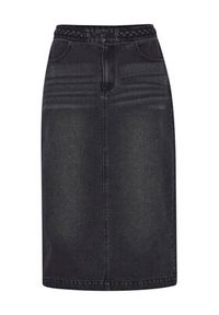 b.young Spódnica jeansowa 20813761 Czarny Regular Fit. Kolor: czarny. Materiał: bawełna #8