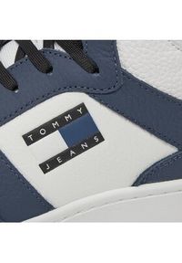 Tommy Jeans Sneakersy Tjm Retro Basket Sneaker Mid EM0EM01401 Granatowy. Kolor: niebieski. Materiał: skóra #5