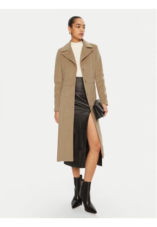 Rinascimento Płaszcz przejściowy CFC0121913003 Beżowy Regular Fit. Kolor: beżowy. Materiał: syntetyk