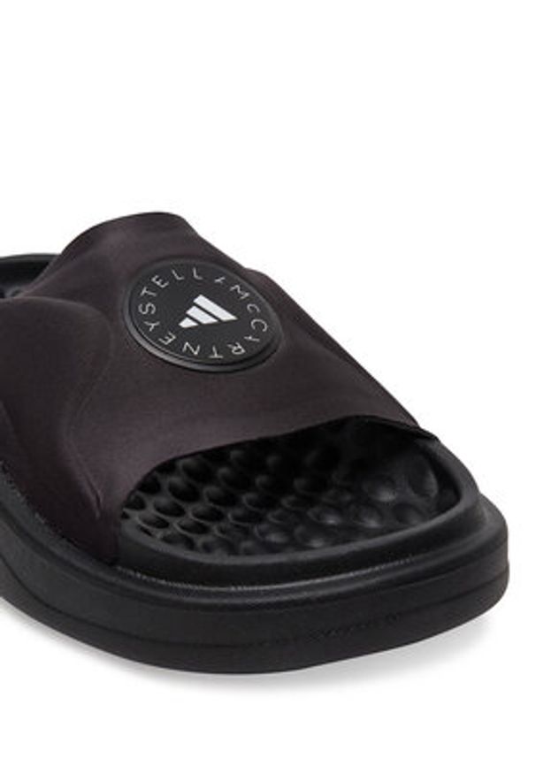 Adidas by Stella McCartney - adidas by Stella McCartney Klapki Slide JS0265 Czarny. Kolor: czarny. Materiał: materiał