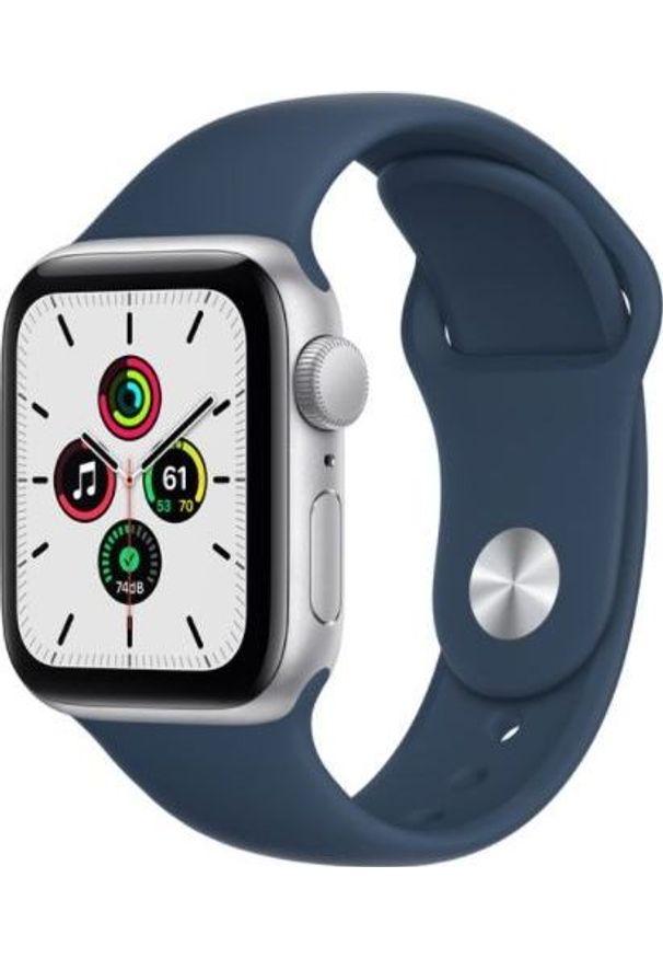 APPLE - Smartwatch Apple Watch SE GPS 40mm Silver Alu Black Sport Niebieski (MKNY3WB/A). Rodzaj zegarka: smartwatch. Kolor: niebieski. Styl: sportowy
