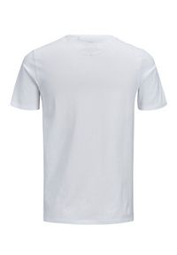 Jack & Jones - Jack&Jones T-Shirt Corp Logo 12137126 Biały Slim Fit. Kolor: biały. Materiał: bawełna