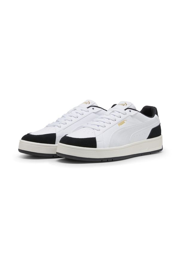 Puma - Sneakersy unisex Court Classico Sport PUMA White Black. Kolor: biały, wielokolorowy, czarny. Materiał: zamsz