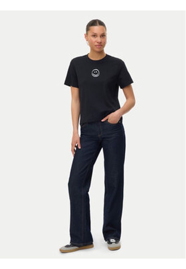Vero Moda T-Shirt Sara 10311633 Czarny Regular Fit. Kolor: czarny. Materiał: bawełna