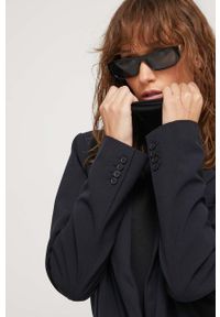 Abercrombie & Fitch marynarka kolor czarny jednorzędowa gładka. Okazja: na co dzień. Kolor: czarny. Wzór: gładki. Styl: casual, klasyczny #4