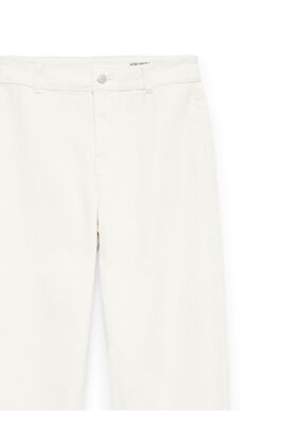 Vero Moda Kuloty Wild Kayla 10307837 Biały Wide Leg. Kolor: biały. Materiał: bawełna