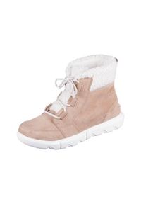 sorel - Buty do chodzenia damskie Sorel Explorer II. Wysokość cholewki: za kostkę. Zapięcie: sznurówki. Kolor: beżowy. Materiał: materiał, syntetyk. Szerokość cholewki: normalna. Sport: turystyka piesza