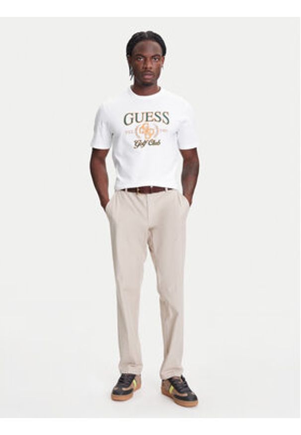 Guess T-Shirt M5YI22 K8FQ4 Biały Regular Fit. Kolor: biały. Materiał: bawełna