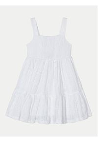 Mayoral Sukienka letnia 3950 Biały Regular Fit. Kolor: biały. Materiał: syntetyk. Sezon: lato #3