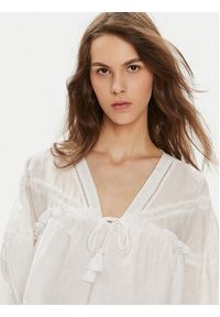Gina Tricot Bluzka 22685 Biały Loose Fit. Kolor: biały. Materiał: wiskoza #5
