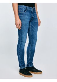 Big-Star - Jeansy męskie skinny z przetarciami niebieskie Jeffray 366. Stan: obniżony. Kolor: niebieski. Sezon: lato. Styl: klasyczny