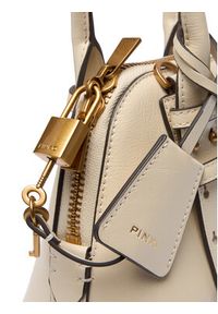 Pinko - PINKO Torebka Bowling Bag Zip Mini AI 25-26 PLTT 105333 A0QO Écru. Materiał: skórzane #5