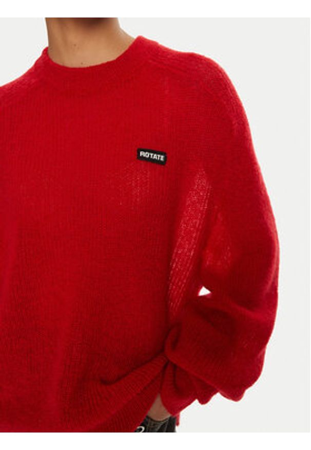 ROTATE Sweter 113769 Czerwony Regular Fit. Kolor: czerwony. Materiał: syntetyk