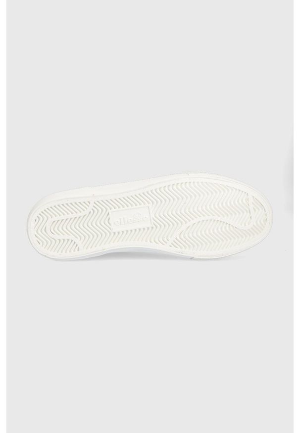 Ellesse sneakersy kolor biały. Nosek buta: okrągły. Zapięcie: sznurówki. Kolor: biały. Materiał: guma. Obcas: na obcasie. Wysokość obcasa: niski