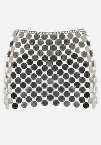 Born2be - Srebrna Siateczkowa Narzutka na Spódnicę z Cekinów Arandors. Okazja: na co dzień. Stan: obniżony. Kolor: srebrny. Wzór: aplikacja. Styl: casual, glamour #4