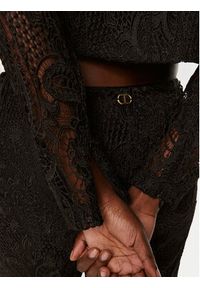 TwinSet - TWINSET Bluzka 242TP2464 Czarny Slim Fit. Kolor: czarny. Materiał: syntetyk #3