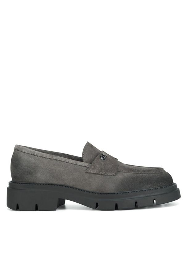 Gino Rossi Loafersy GRACE-I24-2637LM Szary. Kolor: szary. Materiał: zamsz, skóra