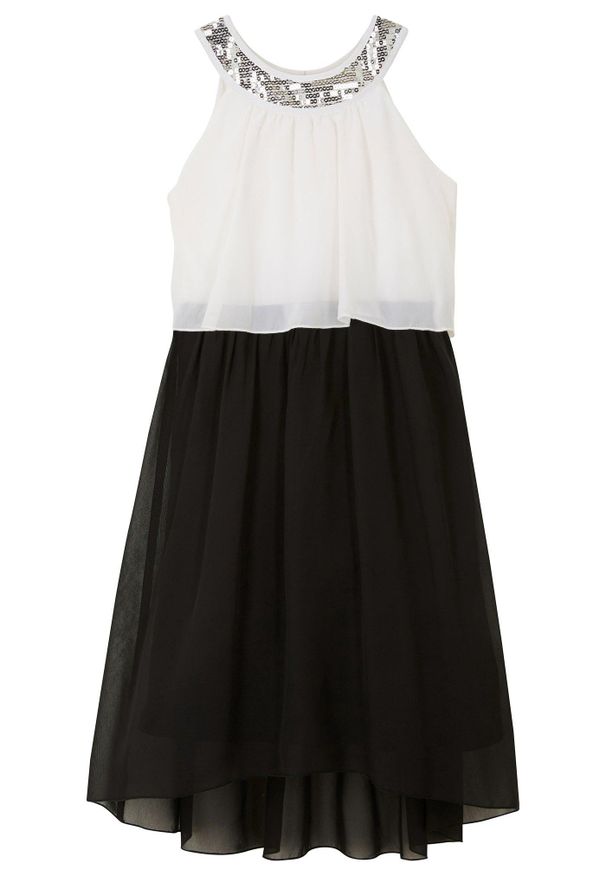 bonprix - Sukienka szyfonowa. Kolor: biały. Materiał: szyfon