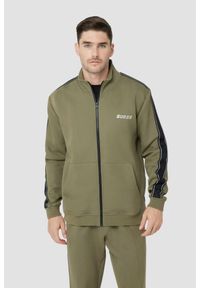 Guess - GUESS Zielona męska bluza Mickey, Rozmiar XXL. Kolor: zielony. Materiał: poliester, bawełna, materiał. Styl: sportowy #1