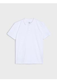 Sinsay - Koszulka polo - biały. Typ kołnierza: polo. Kolor: biały