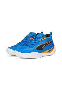 Buty halowe Puma Playmaker Pro. Kolor: niebieski. Materiał: materiał, syntetyk, tkanina