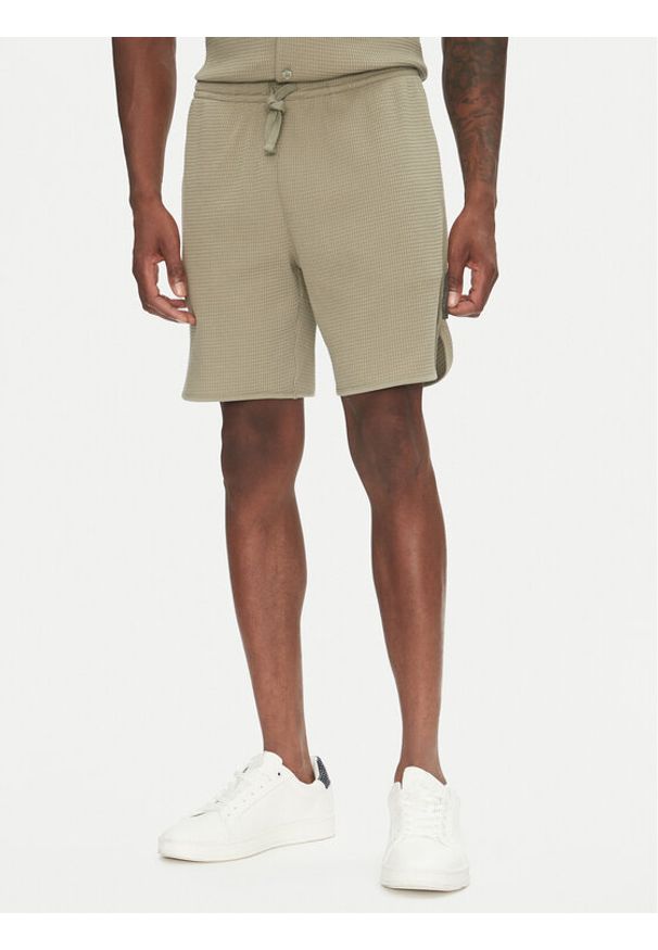 Emporio Armani Underwear Szorty sportowe EM000631 AF10792 U6274 Zielony Regular Fit. Kolor: zielony. Materiał: bawełna. Styl: sportowy