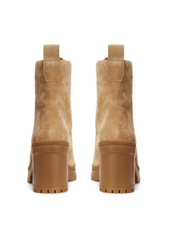 Lauren Ralph Lauren Botki 802942568001 Brązowy. Kolor: brązowy. Materiał: zamsz, skóra