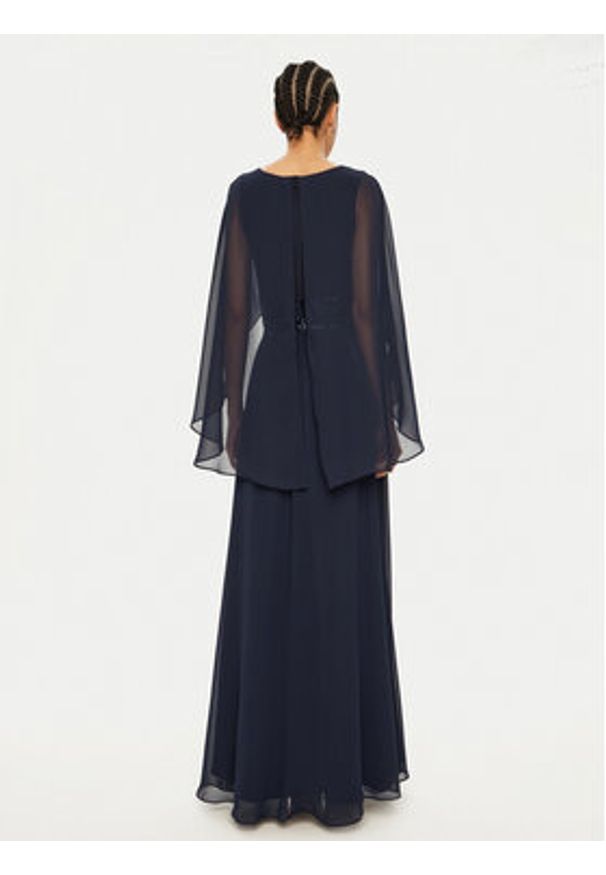 Swing Sukienka wieczorowa 5AI10300 Granatowy Regular Fit. Kolor: niebieski. Materiał: syntetyk. Styl: wizytowy