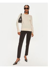 Calvin Klein Sweter K20K207575 Beżowy Regular Fit. Kolor: beżowy. Materiał: wełna #4