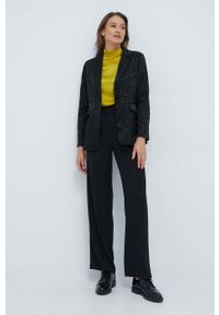 Y.A.S marynarka kolor czarny jednorzędowa wzorzysta. Okazja: na co dzień. Kolor: czarny. Styl: casual, klasyczny #2