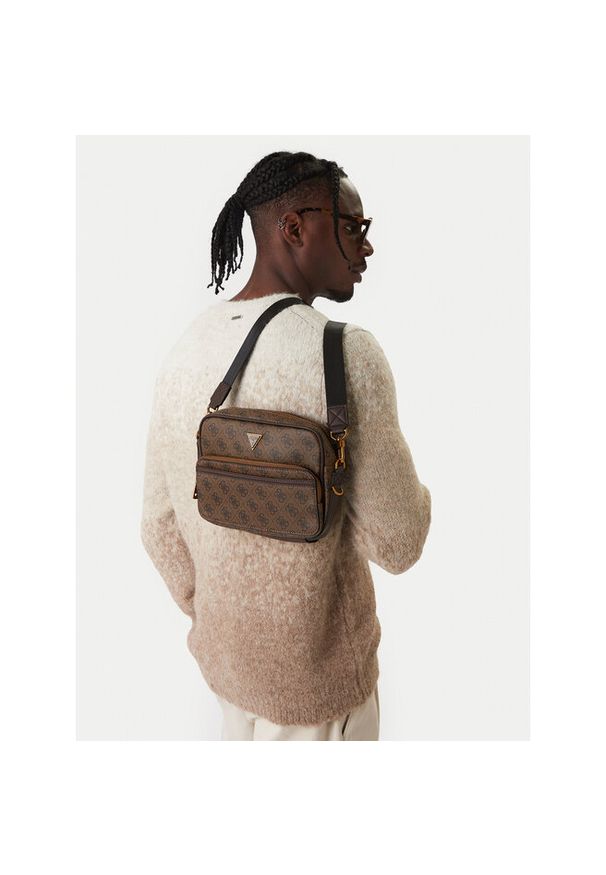 Saszetka Guess. Kolor: brązowy