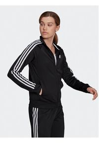 Adidas - adidas Bluza Primegreen Essentials Warm-Up Slim 3-Stripes Track Top H48443 Czarny Slim Fit. Kolor: czarny. Materiał: syntetyk