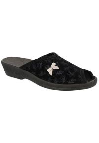 Befado obuwie damskie pu 581D198 czarne. Okazja: do domu. Nosek buta: otwarty. Kolor: czarny. Materiał: materiał #1