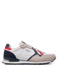 Pepe Jeans Sneakersy Brit Road M PMS40007 Biały. Kolor: biały. Materiał: materiał #1